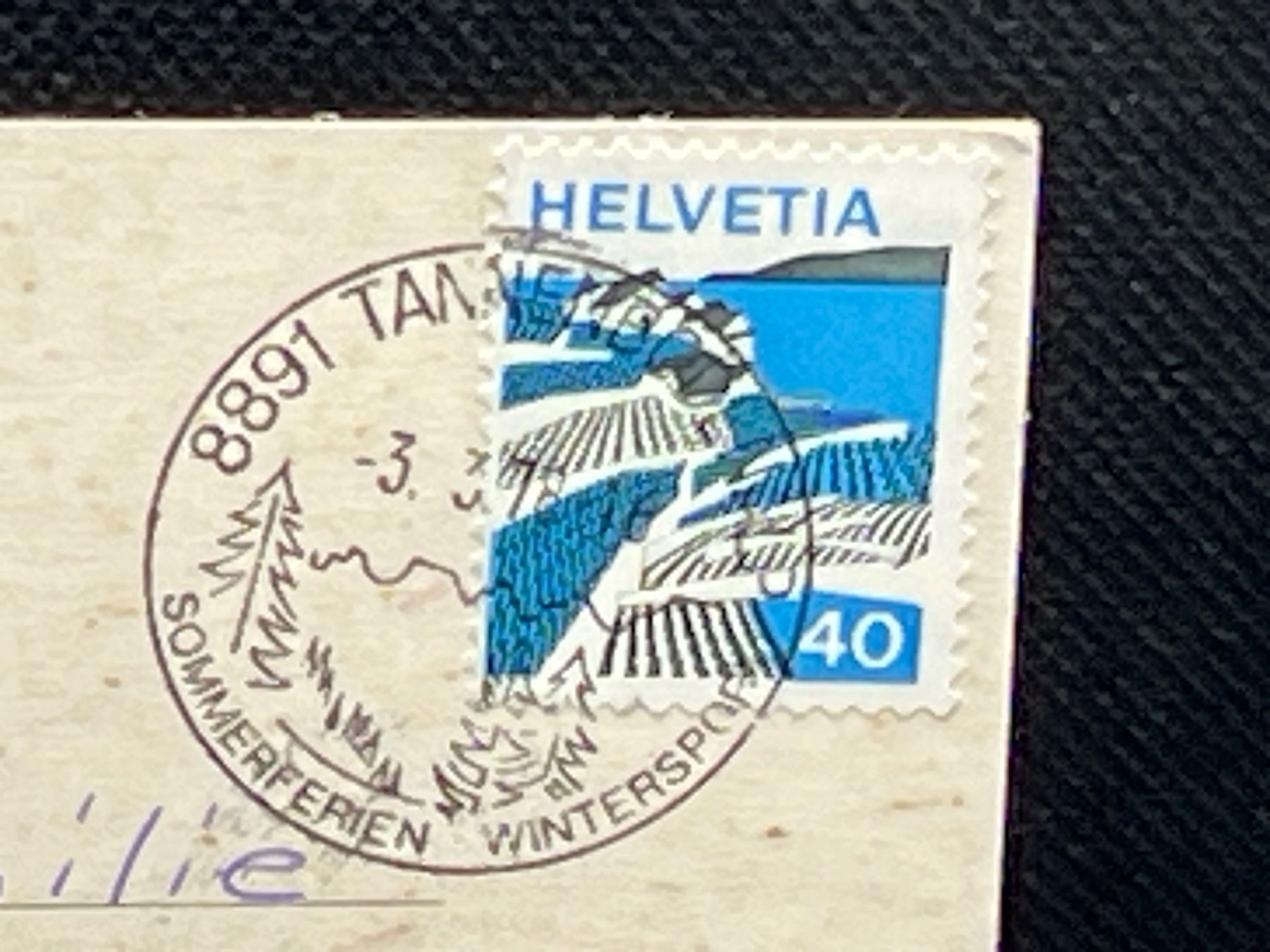 Cartoline postali: Tannenbodenalp, Flumserberge – Usato da Widnau venduto da Brusi9 1