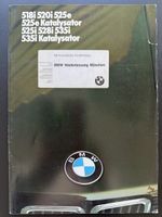 BMW 5er E28 - 518i 520i 525e 528i 535i Prospekt 1986 deutsch