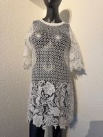 Kleid weiss Spitze Netzmuster Grösse M neuwertig
