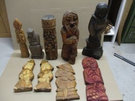 Holz Skulpturen Schnitzerei Lot Polen Kunst