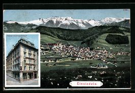 Einsiedeln, Gesamtansicht mit Bergpanora