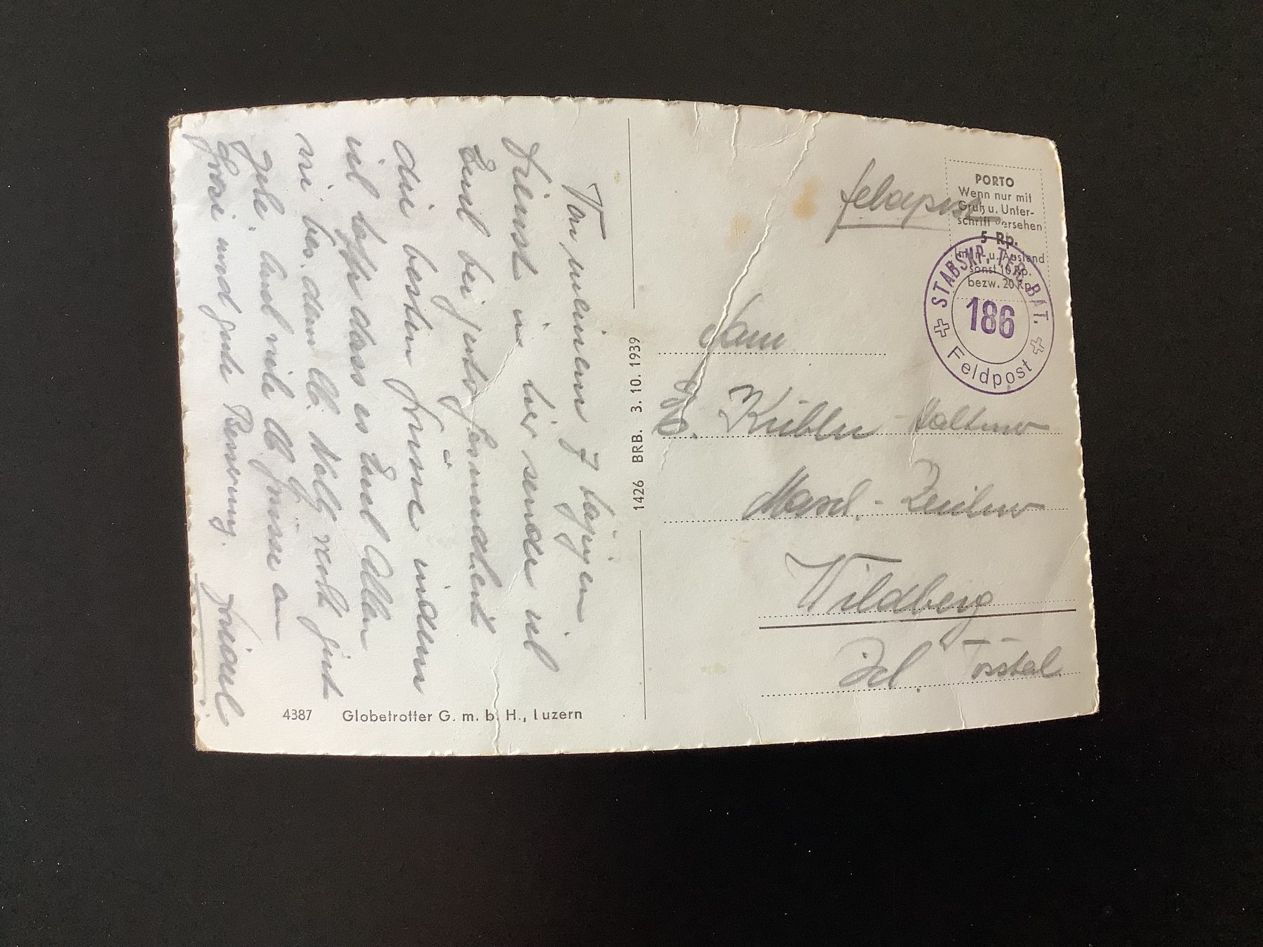 Cartoline postali: Restaurant Motto - Bartola an der Gotthardstrasse – Usato da Bassersdorf venduto da F-104fan 1