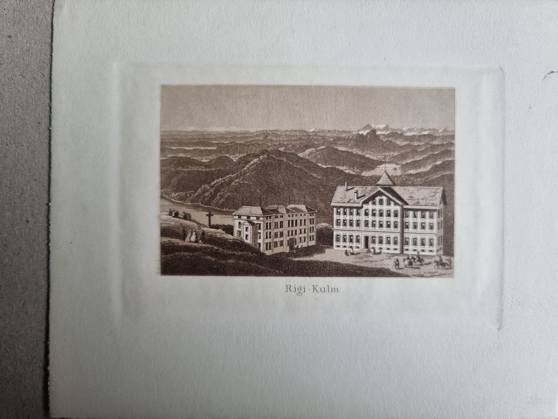 Incisioni: RIGI KULM  AQUATINTA – Usato da Gersau venduto da grafik-kunst 1