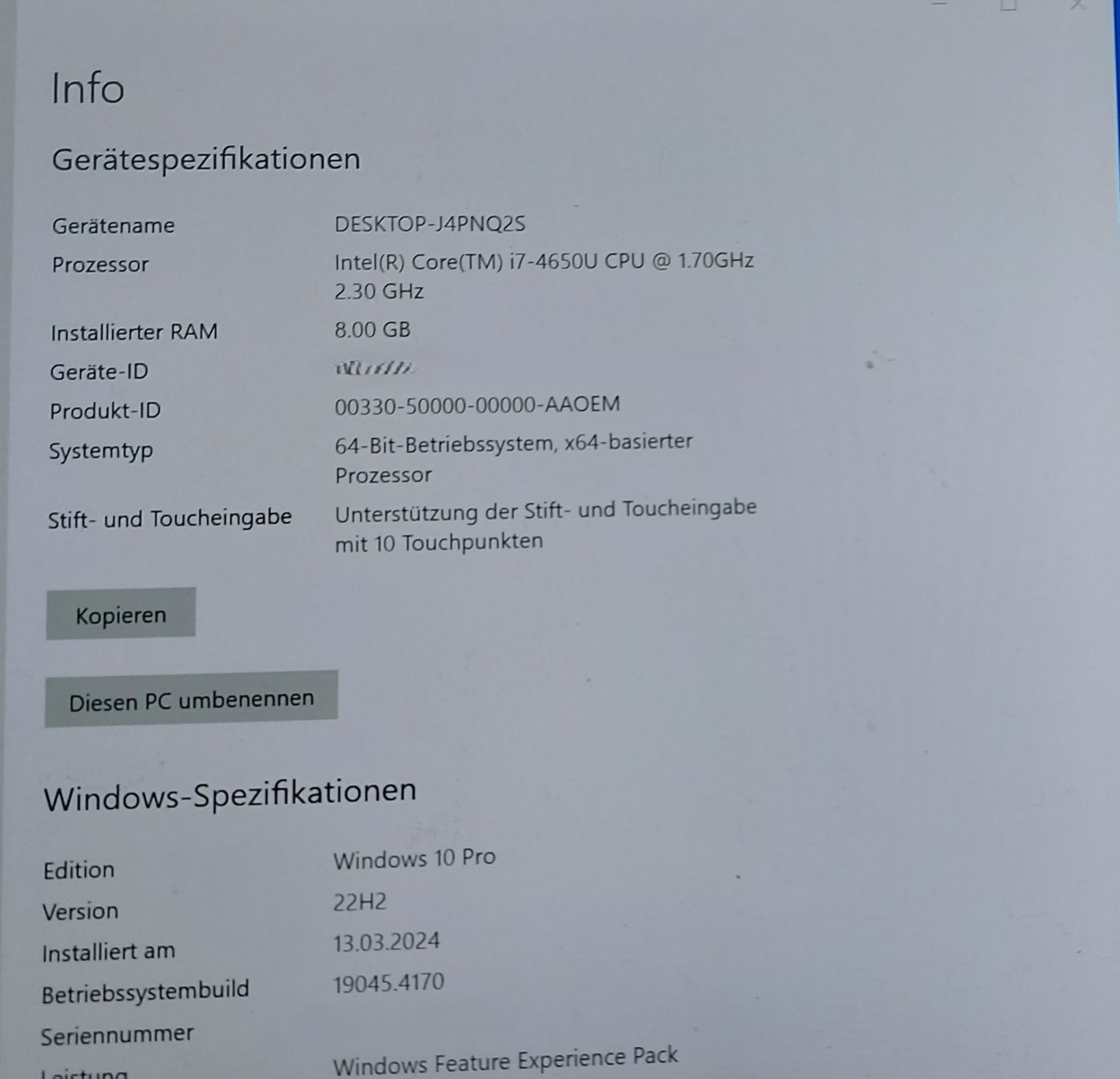 Microsoft Notebook: Surface Pro 3 - Intel® Core™ i7 - 256 GB - 8 GB RAM – Usato da Ostermundigen venduto da Himuguegeli 3