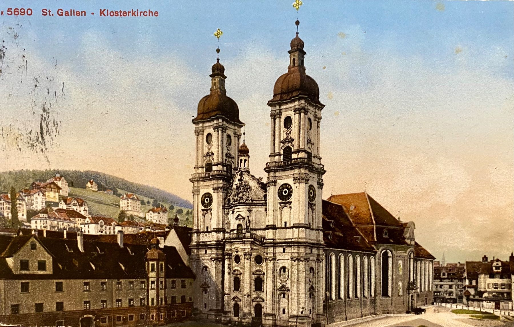 Cartoline postali: 1913 St. Gallen Klosterkirche – Usato da Root venduto da ENGLAND-TREASURES 1