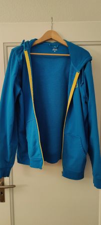 Beach Mountain Hoodie XL, Türkis mit gelben Details