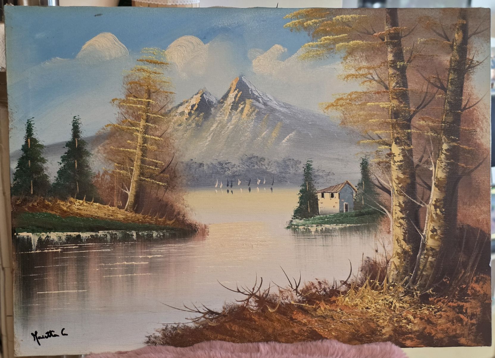 Dipinti: Ölgemälde Seelandschaft (69 x 49 cm) – Usato da Rohrbach venduto da lod_m58r 7