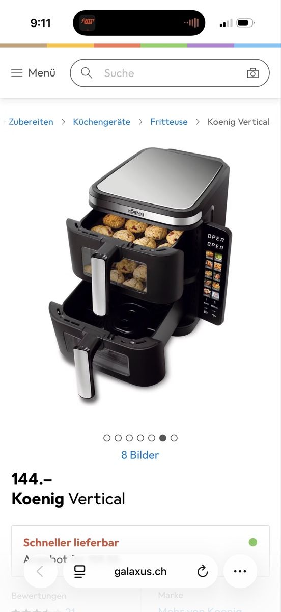 Elettrodomestici da cucina: Koenig Vertical Air Fryer - Double Basket – Nuovo e nell'imballaggio originale da Lenzburg venduto da sad_8mbt 5