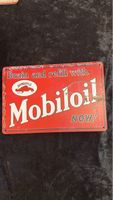 Vintage Mobil Oil Schild, Garagenfund, Deko für Sammler!