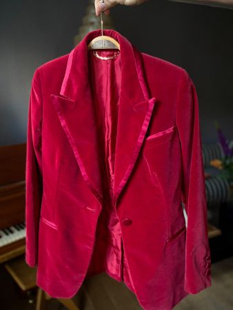 Iconic Gucci by Tom Ford 1996 Red Velvet Blazer