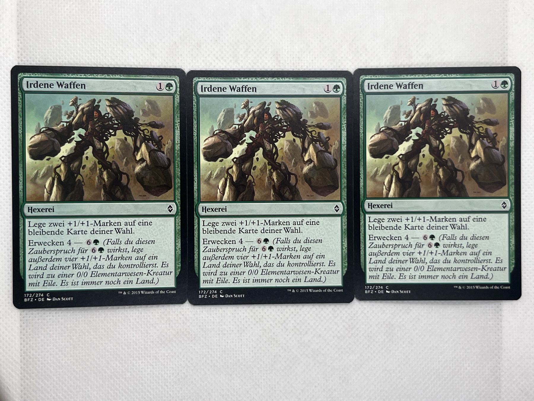 Magic The Gathering Carte collezionabili: MTG Irdene Waffen BFZ 172 Deutsch Common 3x – Usato da Hinterkappelen venduto da Kim1992