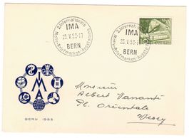 lettre pour Vevey, cachet IMA Bern 1953 (S340)