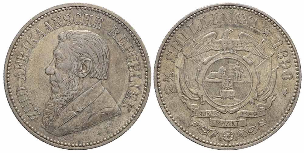 Tutti le monete: Südafrika, 2 1/2 Schilling 1896 – Usato da Chiasso venduto da Novamarketing