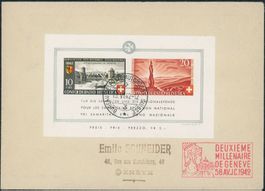 1942 - Pro Patria - Block - Ersttagsbrief FDC ET