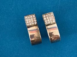 Halb kreolen mit glitzerkissen (2.5 cm)