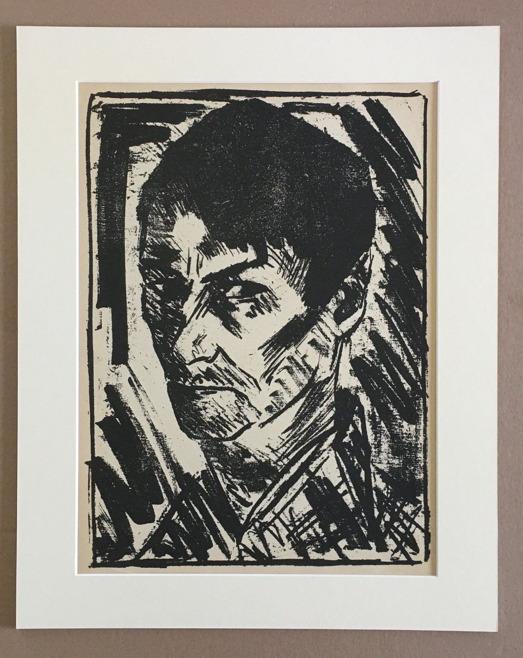 Grafiken & Lithographien: Otto Mueller     "Selbstbildnis nach Links..."  DRUCKGRAPHIK – Gebraucht aus Nennigkofen von juhit 1