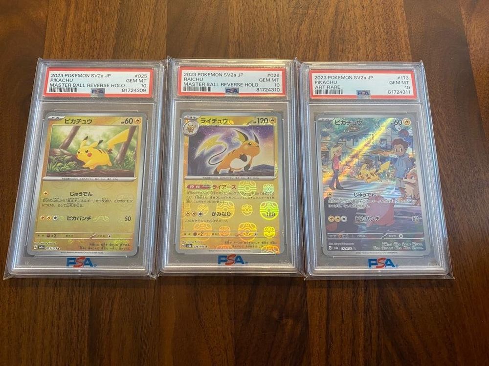 Pokemon Pikachu und Raichu 151 Masterball PSA10 Kaufen auf Ricardo