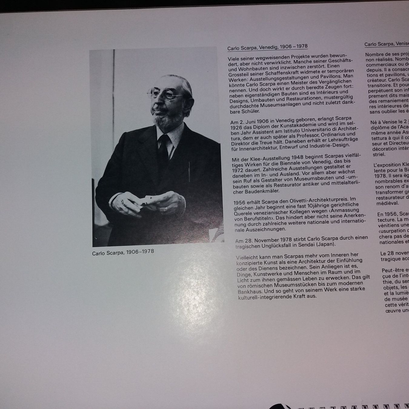 Libri: ARCHITEKTUR Carlo Scarpa selten – Usato da Welschenrohr venduto da Regool 1