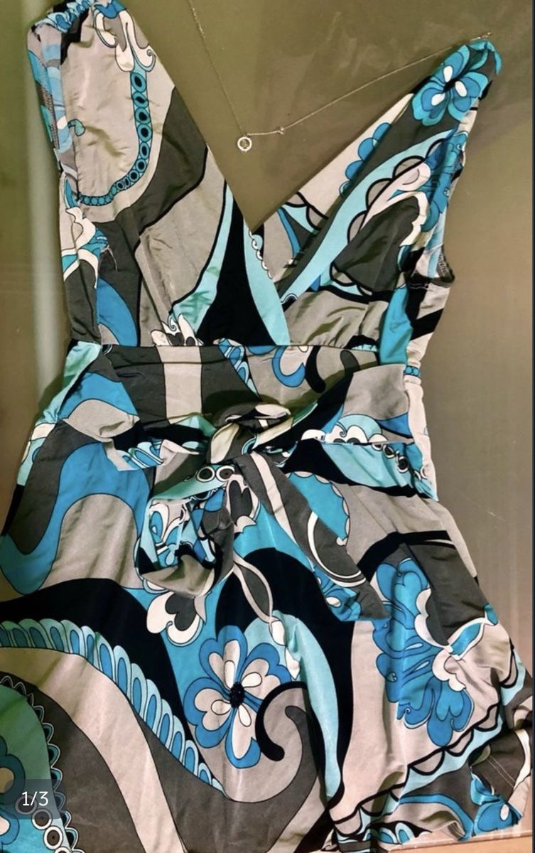 Tuniken: Tunic/shirt blue with abstract pattern size M Forever 21 – Neu (gemäss Beschreibung) aus Kloten von jan_xn8f