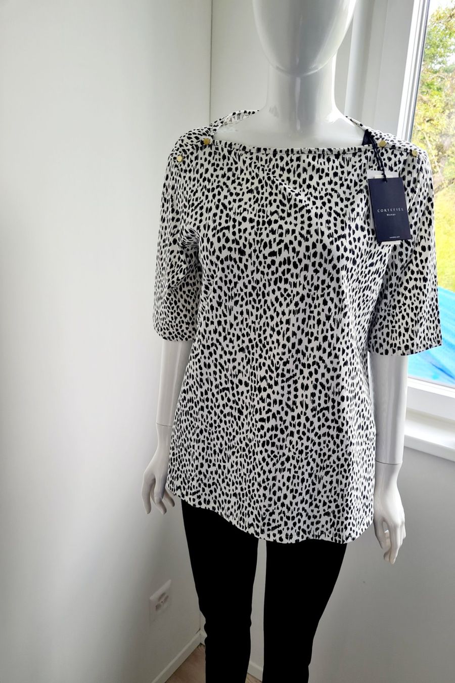 T-shirt: Shirt NEU schwarz/ weiß Gr.M – Nuovo e nell'imballaggio originale da Schaffhausen venduto da Catboot01 2