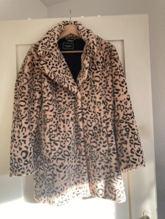 Leopard print winter coat