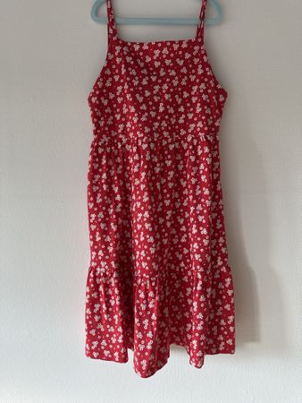 Sommerkleid rot mit Blumenmuster kurz guter Zustand