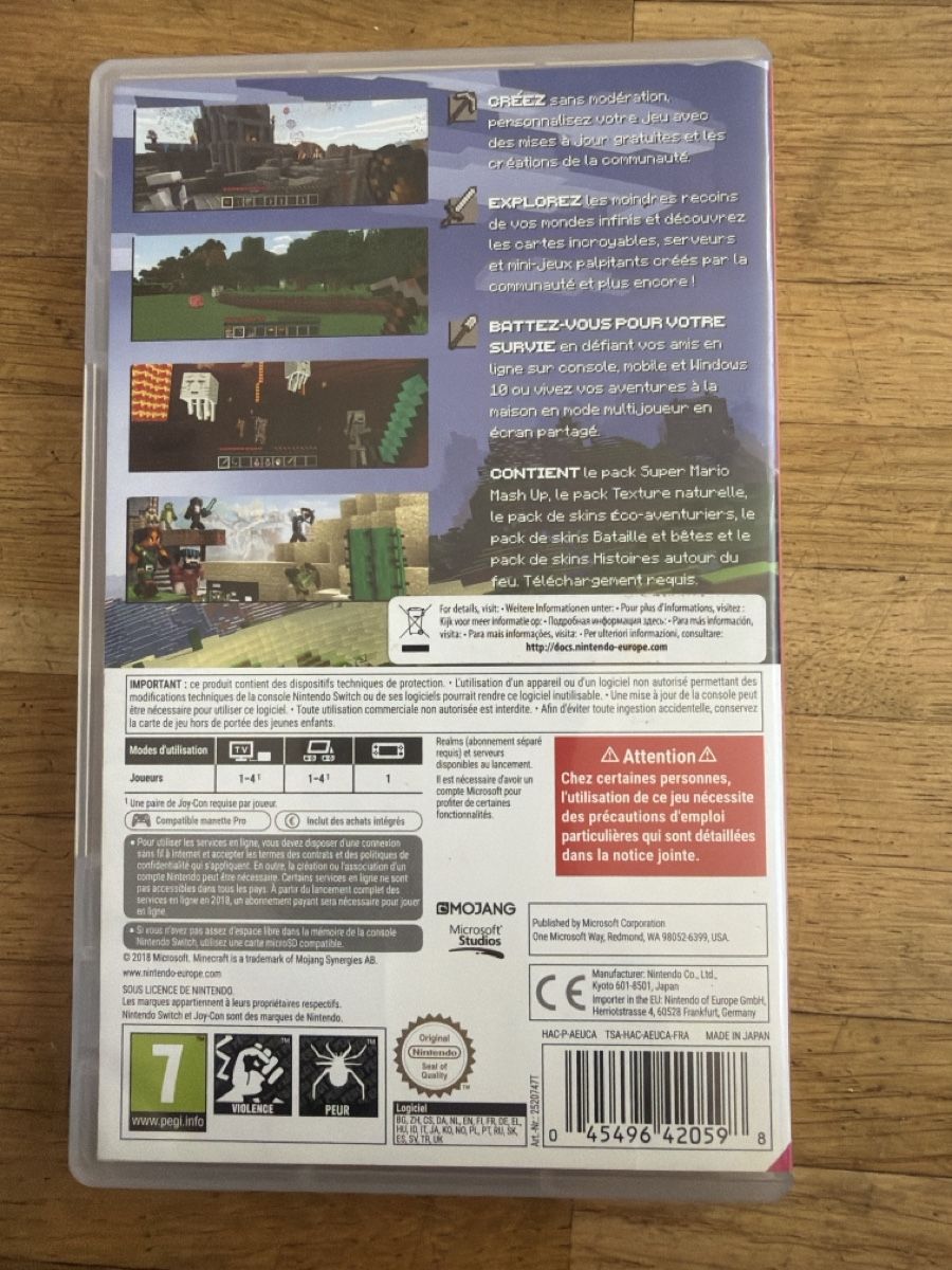 Nintendo Spiele: Jeu Nintendo Switch Minecraft - Jeu complet - Bon état – Gebraucht aus Troinex von cashgva 1