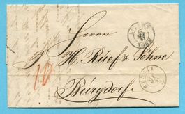 Faltbrief von Ruswil nach Burgdorf 1867
