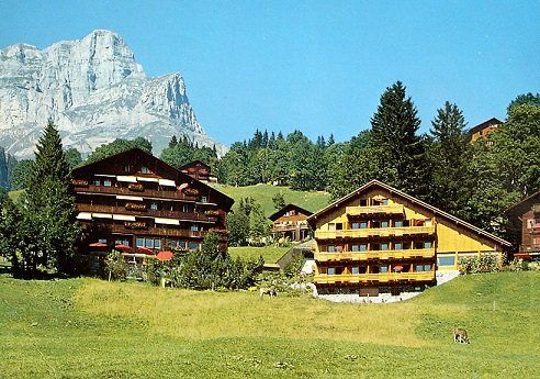 Ansichtskarten: 3 x AK BRAUNWALD mit Eggstöcke, Bahn, Haus Bergfrieden – Gebraucht aus Jona von philajona 2
