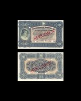 20 Franken Reservebanknote Freiburgerin Serie 3 CH (Replica)