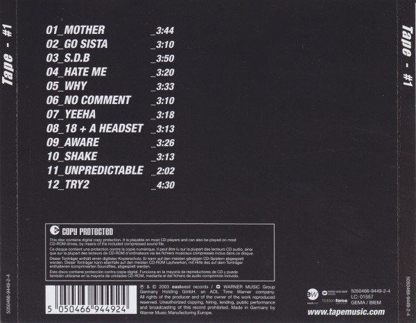 CD: Tape ‎– #1 – Usato da St.Gallen venduto da jalamusic 1