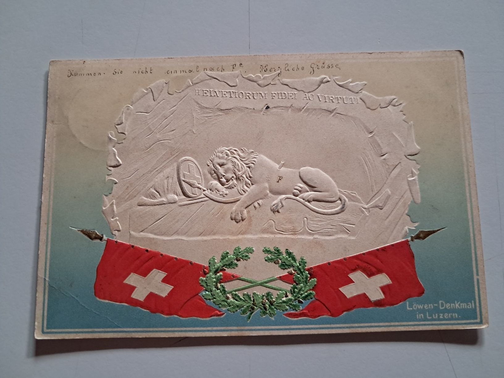 Cartoline postali: Lucerna  alla fedeltà e al coraggio degli Svizzeri – Usato da Gorduno venduto da ema_7yhp