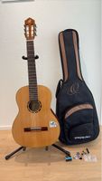 Ortega Klassikgitarre mit Tasche und Zubehör neuwertig