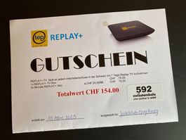 Gutschein für TEP REPLAY+ für 3 Monate