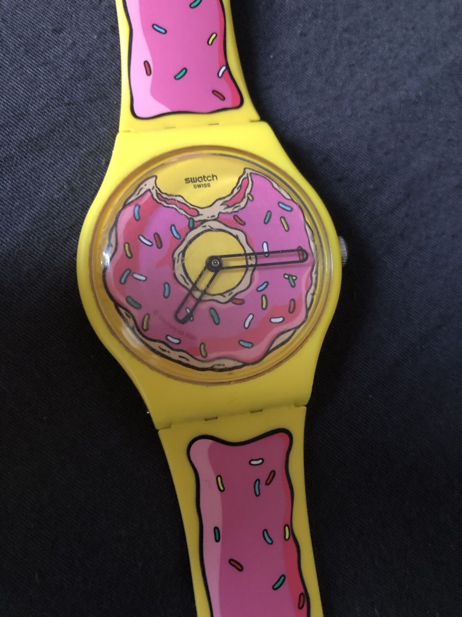 Swatch Orologi: Swatch X Simpsons Donut Uhr – Usato da Bern venduto da Pollenglueck 3