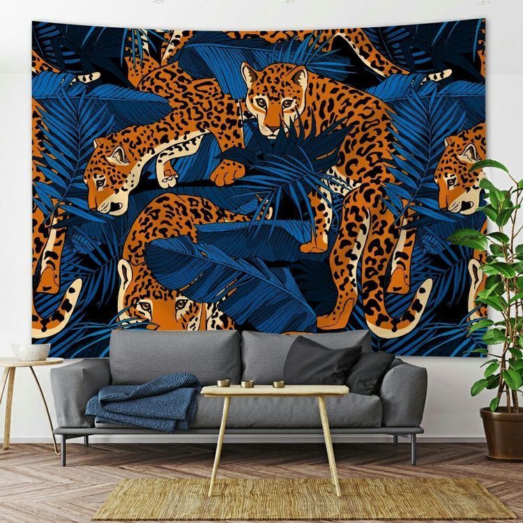 Wandteppich Lilly Leopard Kopf