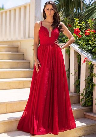 Glitzerabendkleid