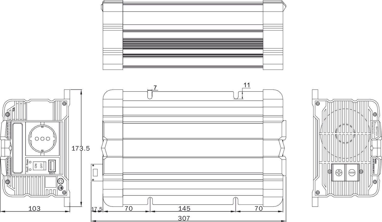 Altro Materiale elettrico: Spannungswandler 12V 1000 W Sinus – Nuovo e nell'imballaggio originale da Bottighofen venduto da zaap 2