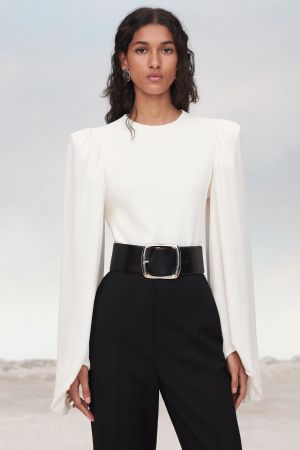 ☕️🍽️🍾🥂..Elegante weisse Bluse mit Puffärmeln Gr. 36/S NEW