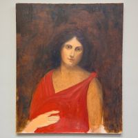 Carine DUTOIT-BORNER (1935-2025) - Portrait huile sur toile