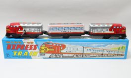Blech Zug Santa-Fe Streamline made in Japan zum aufziehen