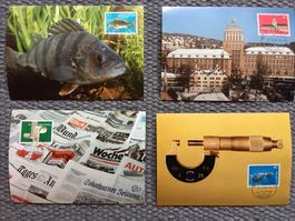 Werbemarken 1983 auf Maximumkarten - je 2x