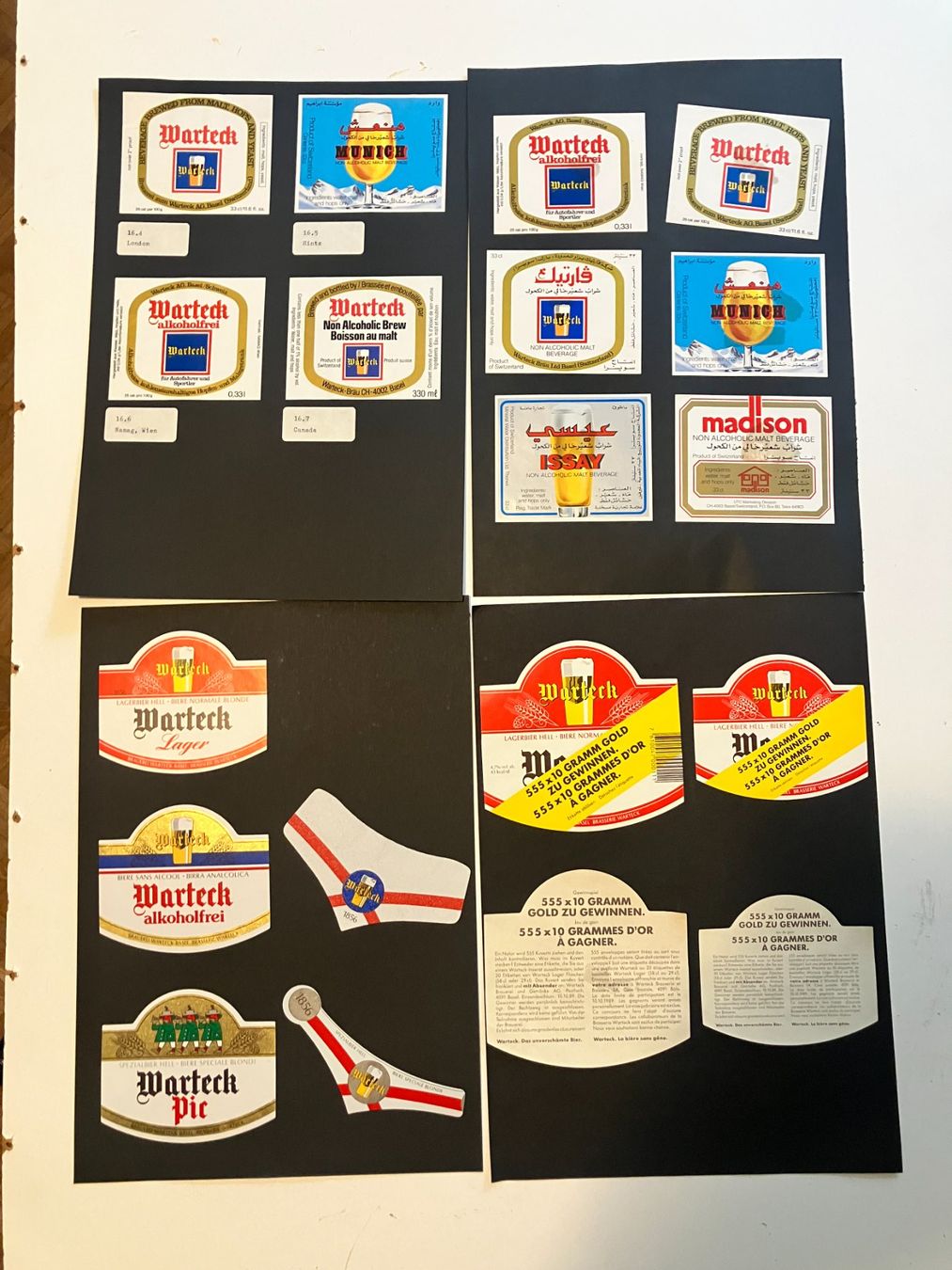 Autocollants: Etiketten Warteck Bier Basel – D'occasion à Basel par djwwpp 1