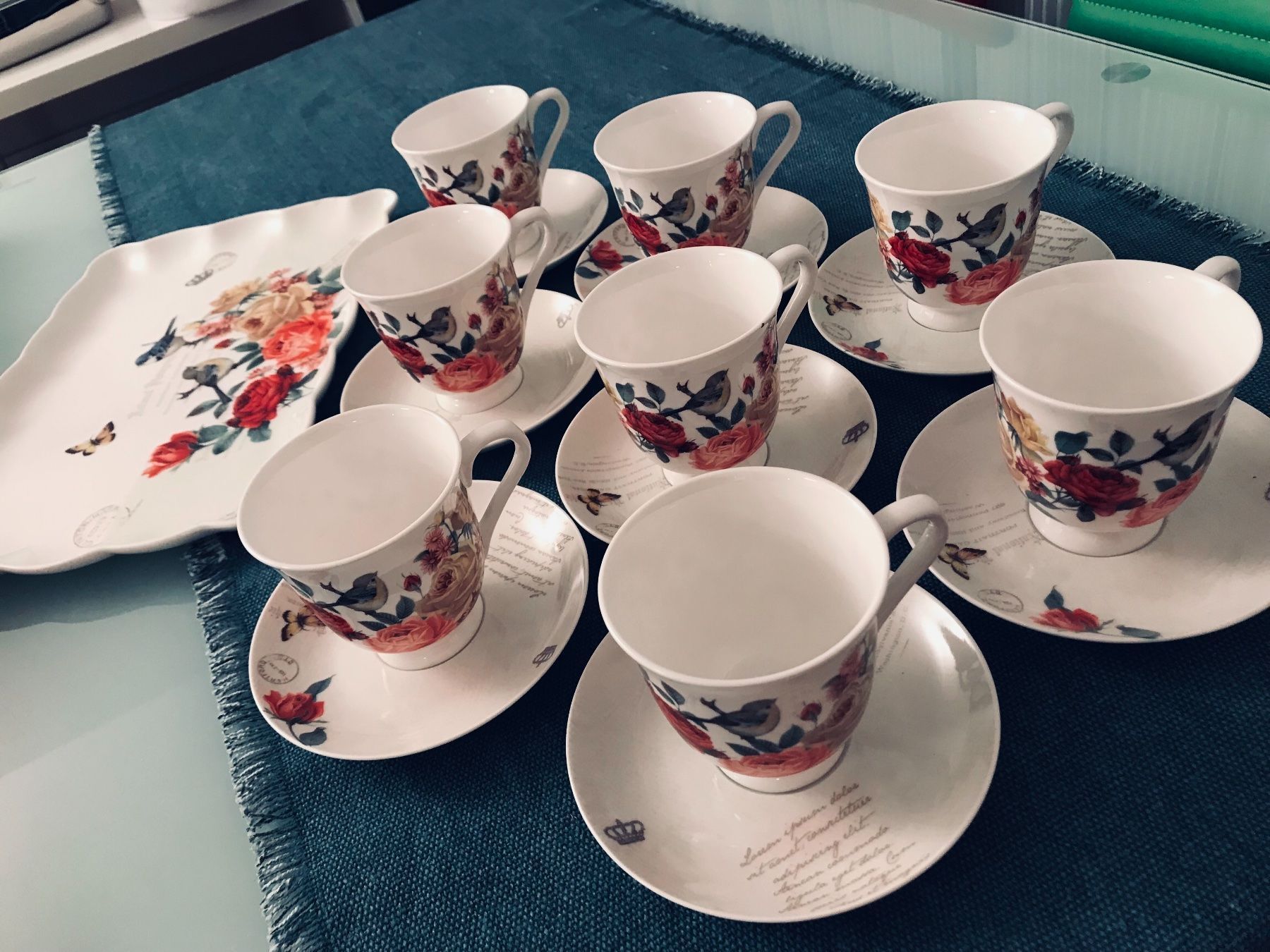 Tazze: 8 x Kaffeetasse mit Tablett – Nuovo e nell'imballaggio originale da Frauenfeld venduto da berk39 5