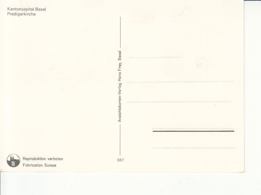 Cartoline postali: Basel ca. 1975 – Usato da Bürglen TG venduto da StampGraf 1