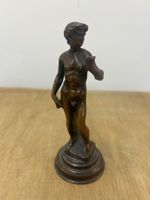 antike Bronzefigur Nachbild von Michelangelos David ca. 1900