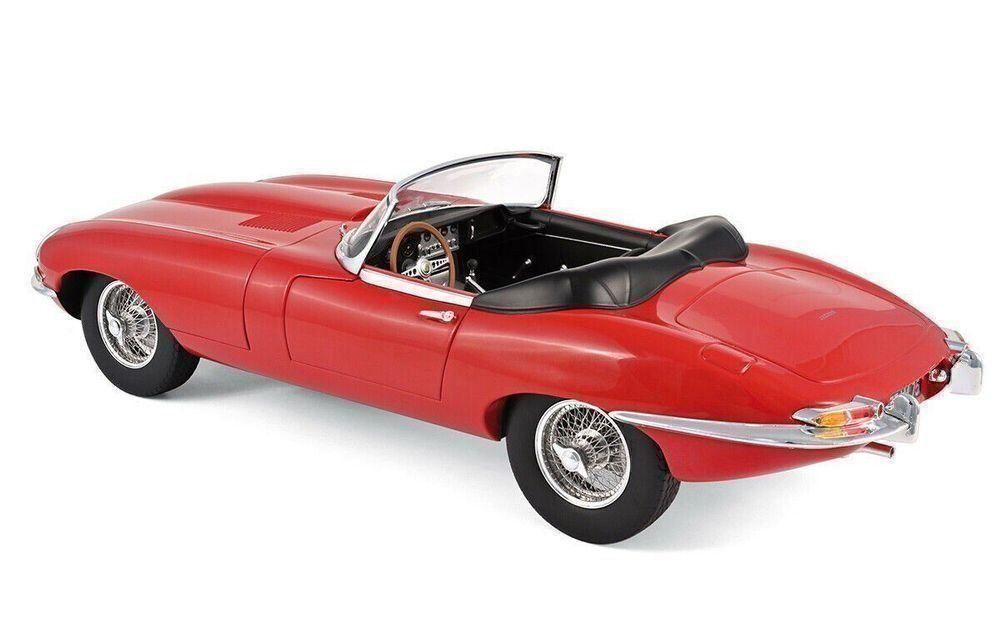 Jaguar Modellini d'auto: JAGUAR E-TYPE CABRIO ROT 1962 1:12 NOREV – Nuovo e nell'imballaggio originale da Suhr venduto da Moebelsiralfred 1