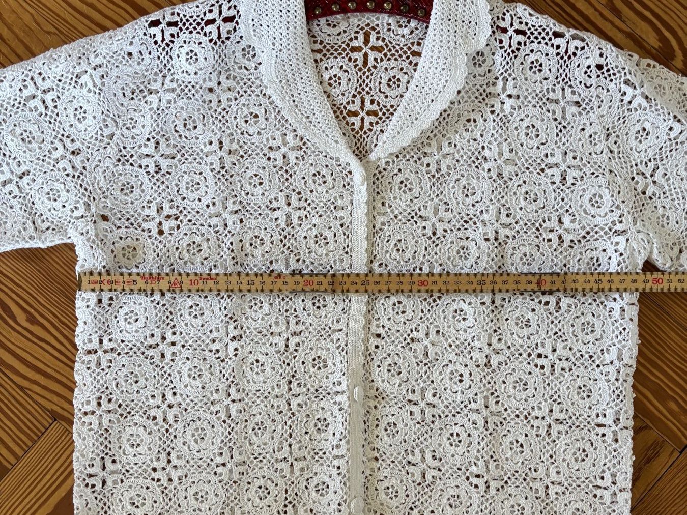 Maglioni & Felpe: Handgemachter Vintage gehäkelter Spitzen-Sommerpullover – Usato da Horgen venduto da uge_pd5p 4
