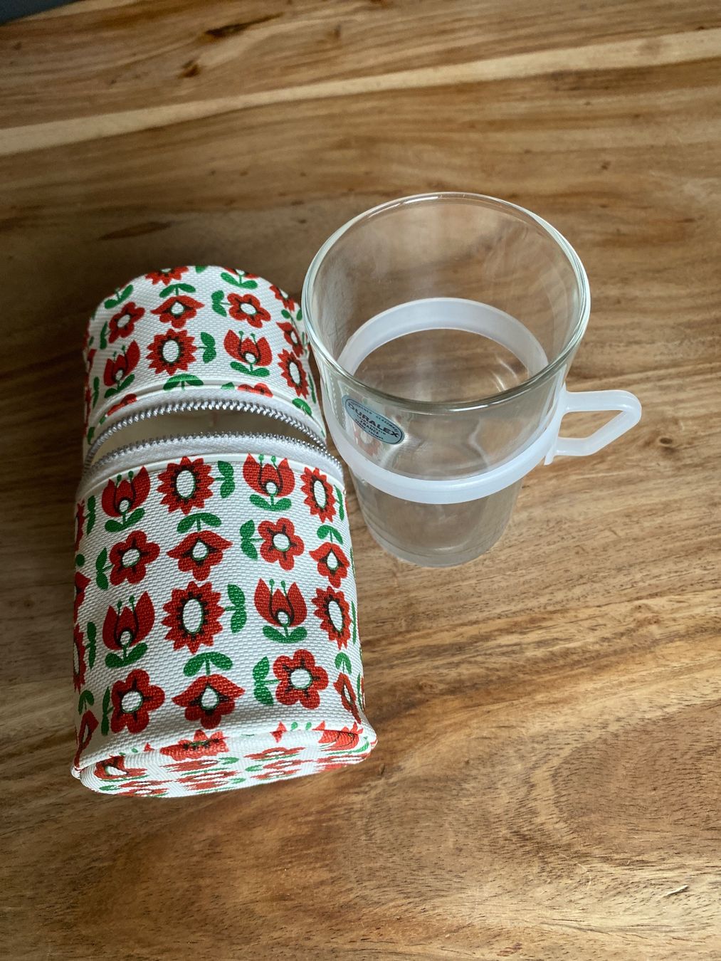 Gläser: Reisebecher Duralex Glas mit Etui – Gebraucht aus Thörishaus von luc_nsv9