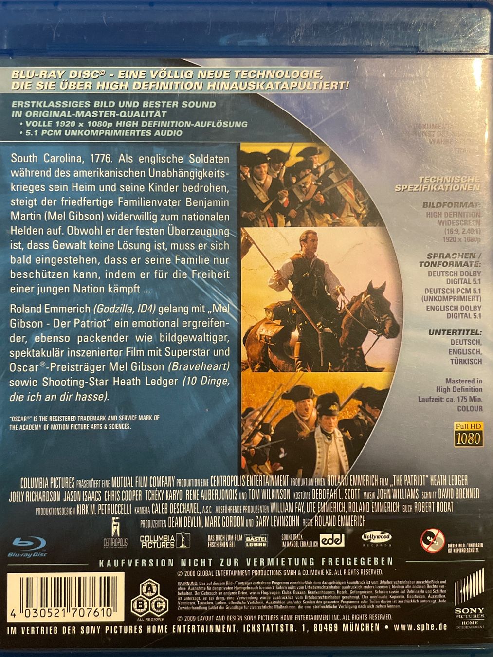 Tutti i DVDs: Der Patriot    (2000) – Usato da Waldenburg venduto da Gonzo8 1
